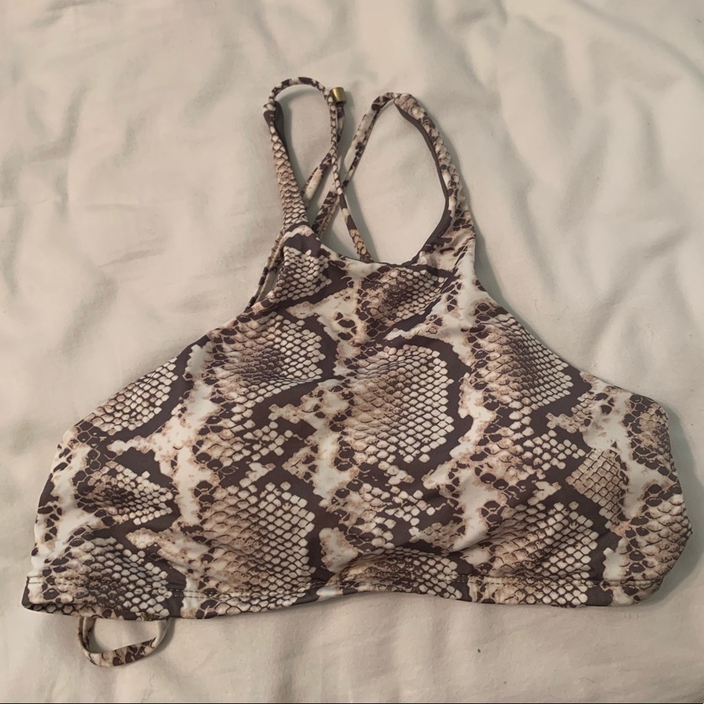 Vitamin A snake print swimsuit top